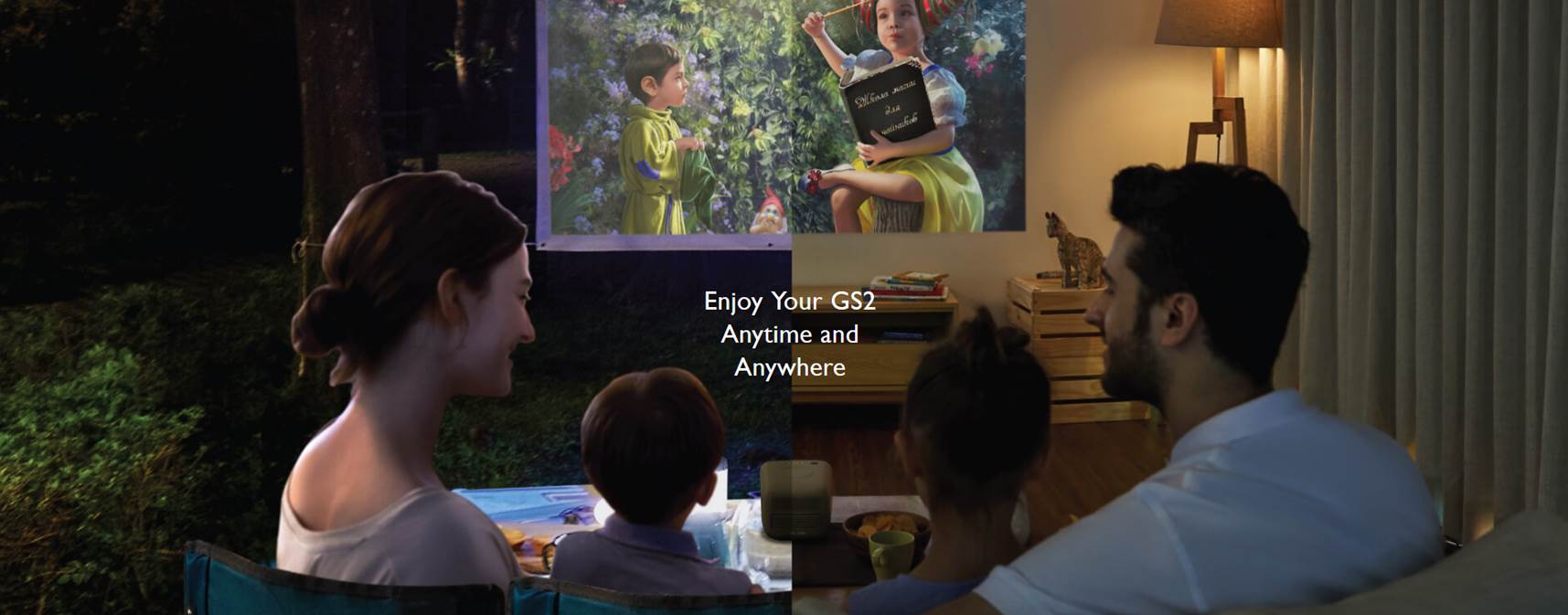 Stay at home | Entertainment for family with GS2 Mini Projector Mobile Projector

